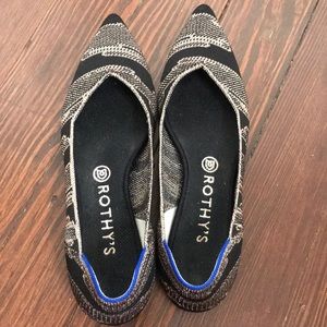 Rothy's Golden Shinmer Points Size 9.5